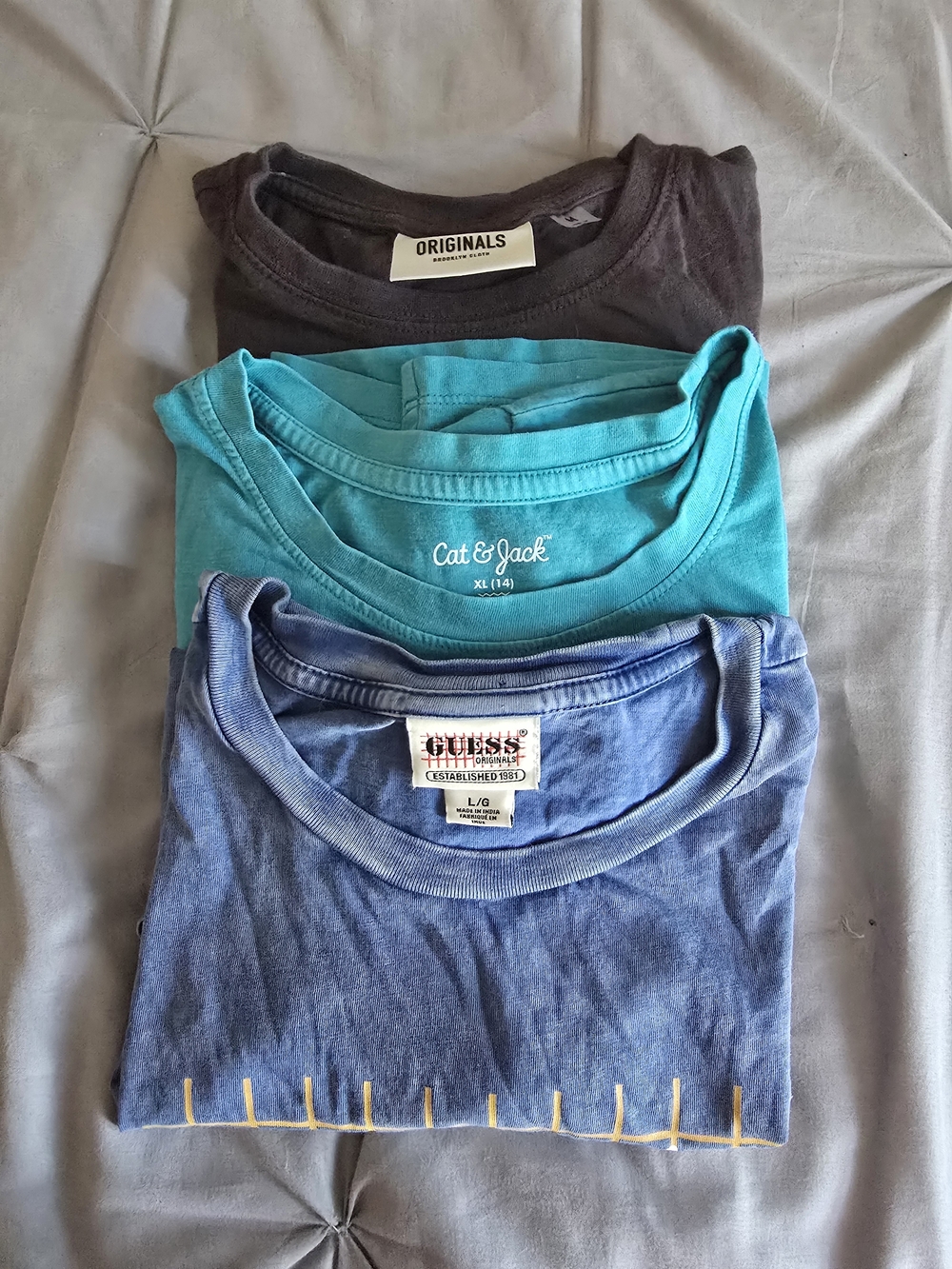 Guess, Cat & Jack, and Original  Short Sleeve Tee.
